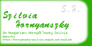 szilvia hornyanszky business card